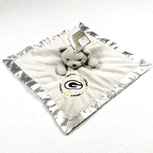 Green Bay Packers Baby Security Bear Blanket Gray/Silver - NWT